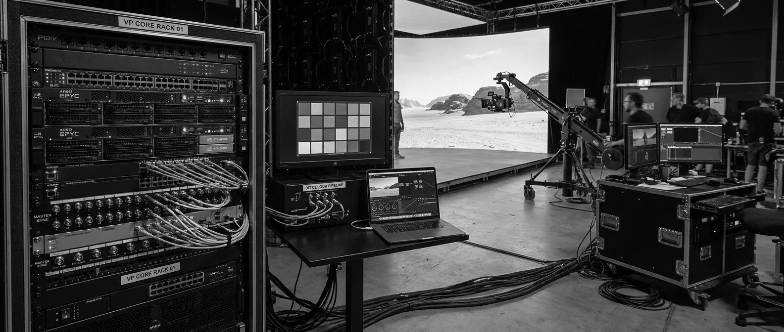Media server rack and control