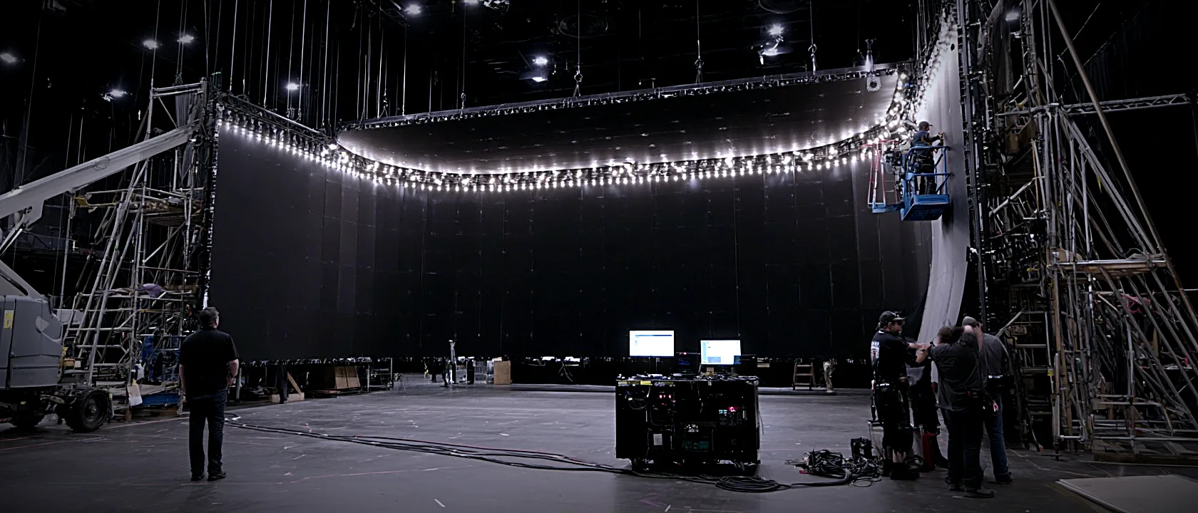 LED volume build on stage